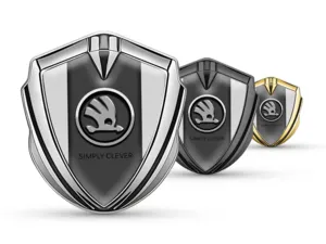 Skoda Emblema Silicona Insignia Afinada Estilo Brilla Remate